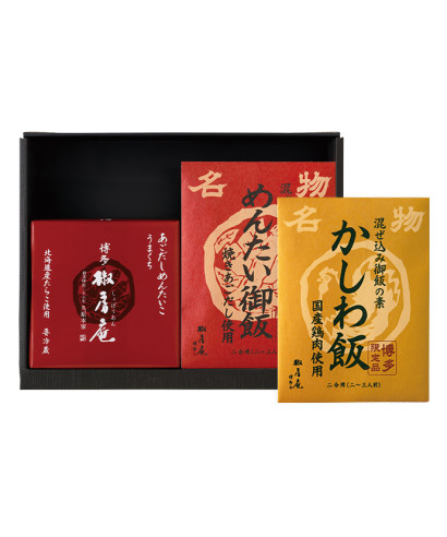 あごだしめんたいこ（うまくち210g）・めんたい御飯・かしわ飯ギフト