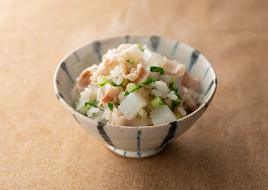 茅乃舎だしのだし炊きごはん　豚バラ肉と大根