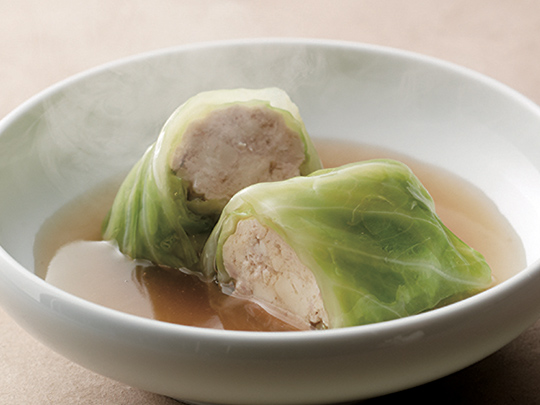 やさしい味付けで  和風ロールキャベツ